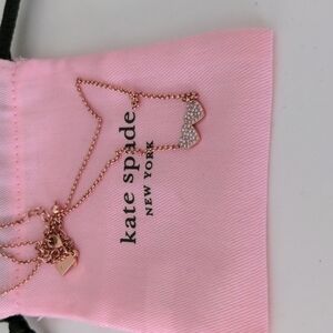 Kate Spade yours truly pave heart mini pendant